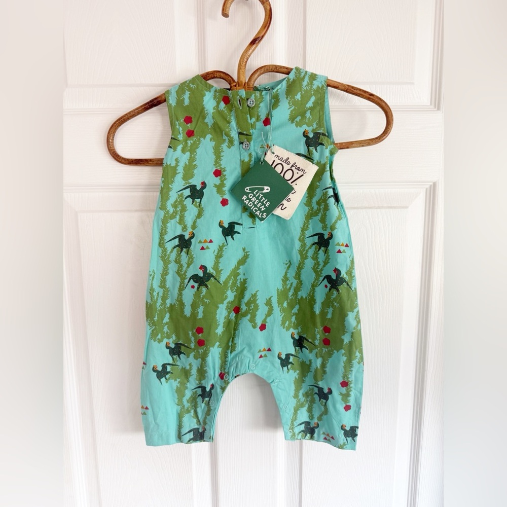 NWT Little Green Radicals | Under The Willows Playsuit | Age 3-6 months